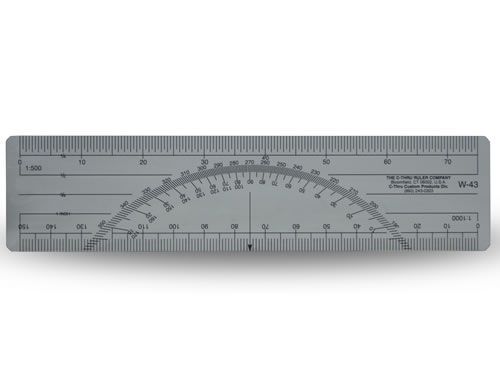 Escalas Geoflex, C-Thru Rulers 1:500, 1:1000 W 43