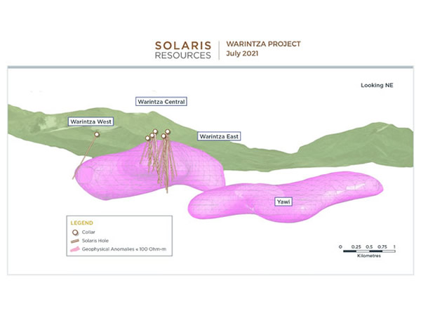Solaris Reports 1,000m of 0.60% CuEq From Surface, Extending Warintza Central to 1,250m Strike Length