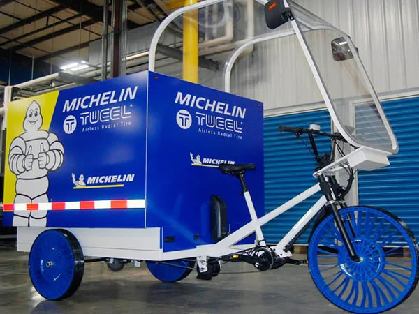 Así son las ruedas sin aire para bicicletas eléctricas de carga desarrolladas por Michelin