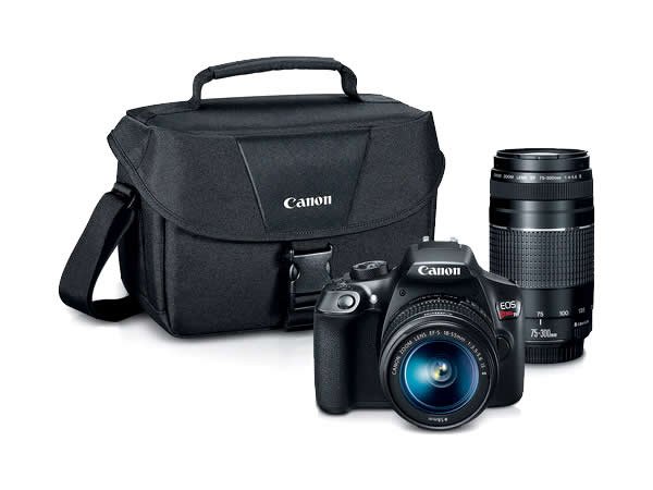 Cámara Canon EOS Rebel T6 DSLR Camera with 18-55mm and 75-300mm Lenses Kit