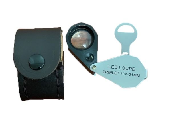 Lupa LED/UV Triplet Hand Lens 10X